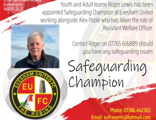 Evesham United appoint Safeguarding Champion