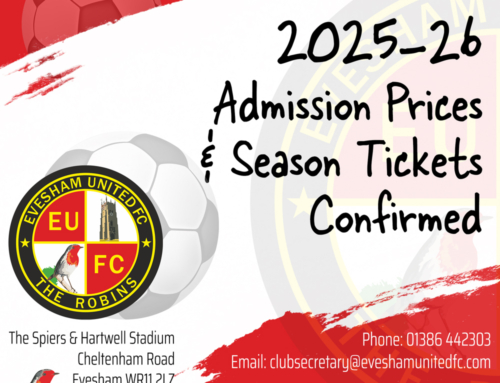 Admission & Season Tickets Early Bird Update 2025-26