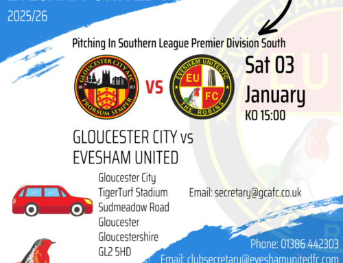 Robins Travel to Gloucester City to Kick-Off The New Year