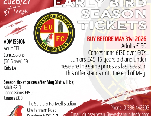 Early Bird Season Tickets & 2026-27 Admission Prices