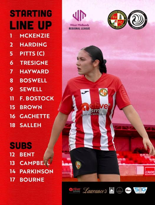 20260927 EUWFC vs Itchington Women FC – LINEUP